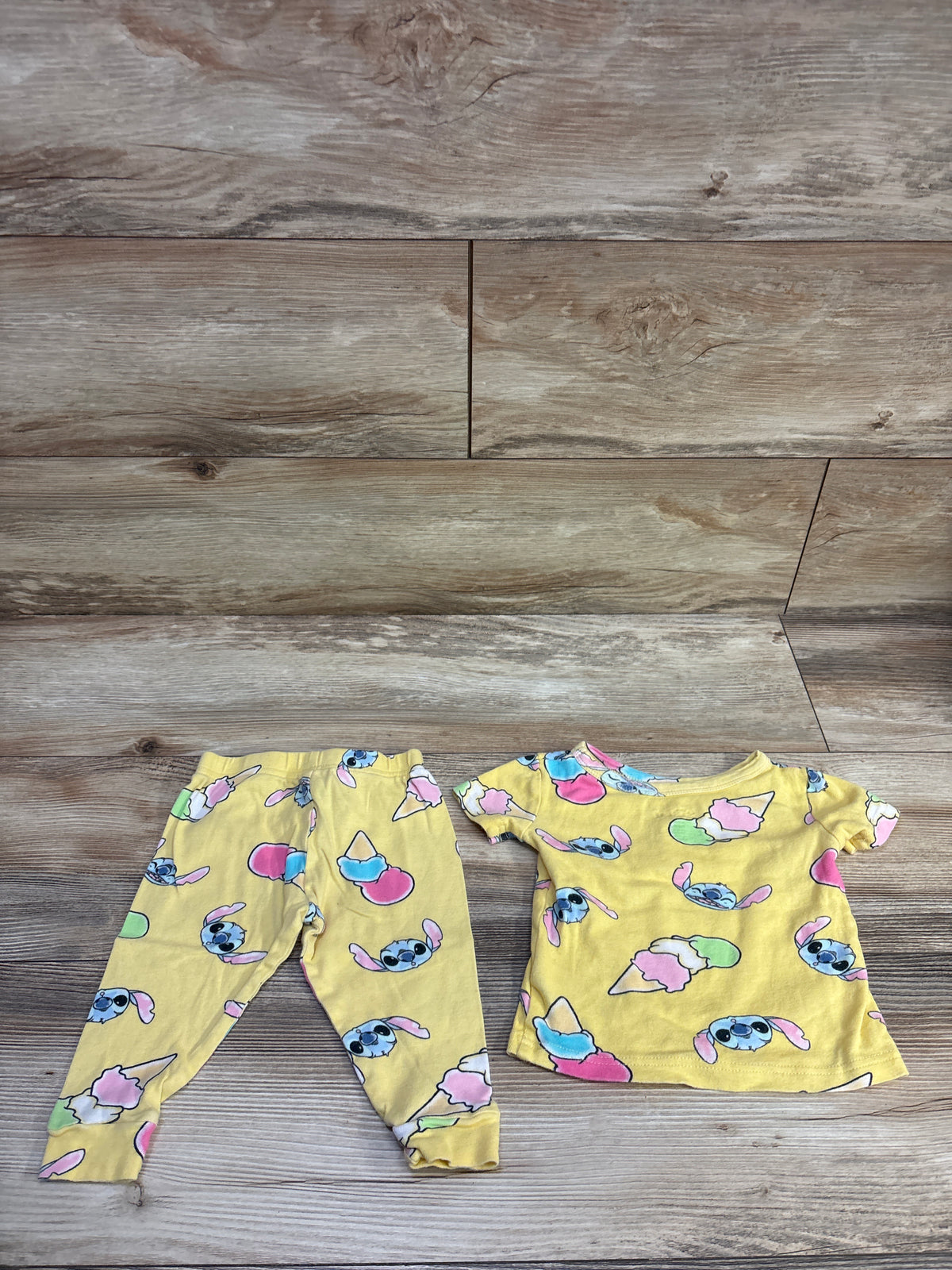 Disney Stitch 2pc Pajama Set Yellow sz 18m