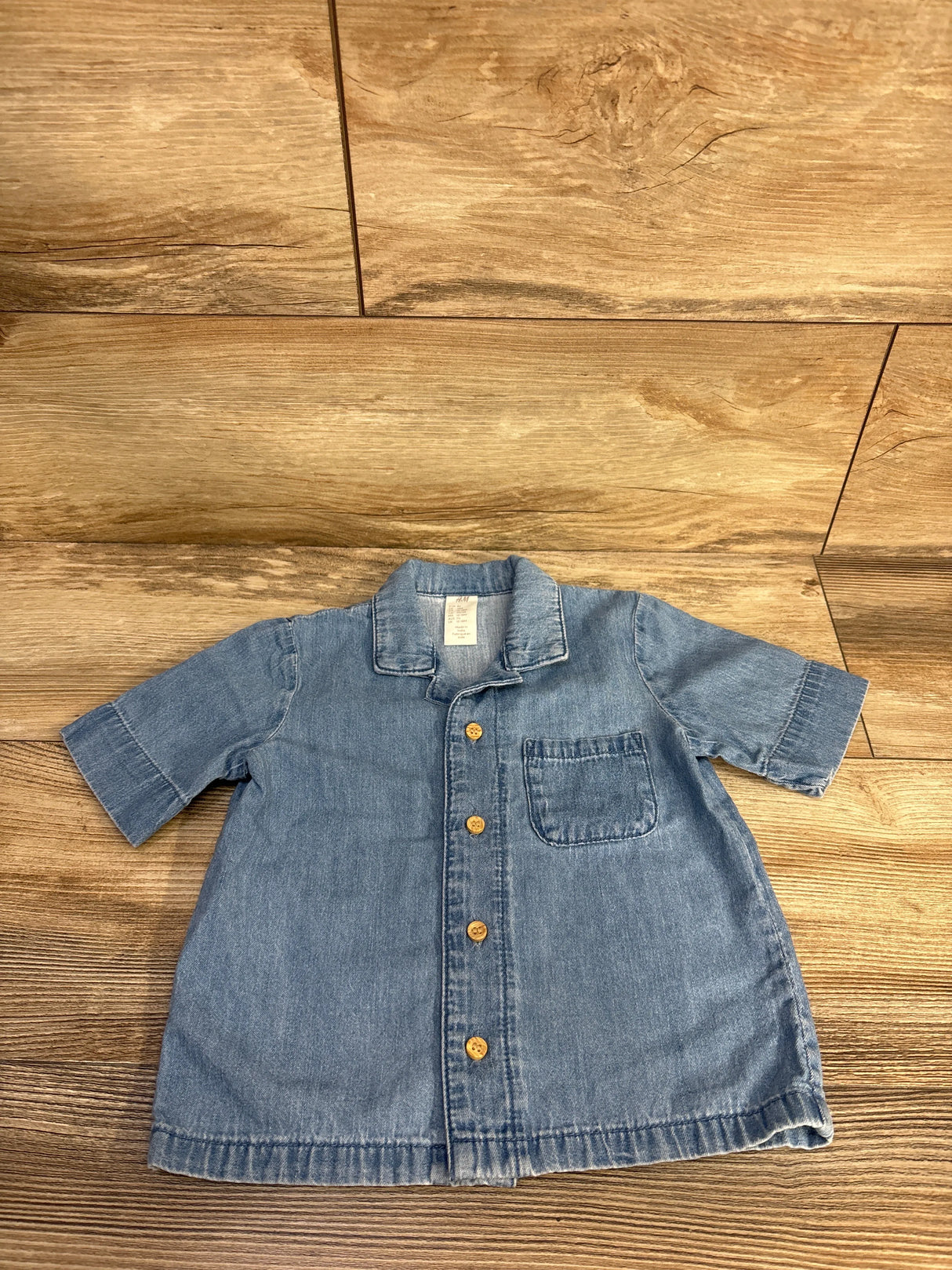H&M Denim Button-Up Shirt Blue sz 18m