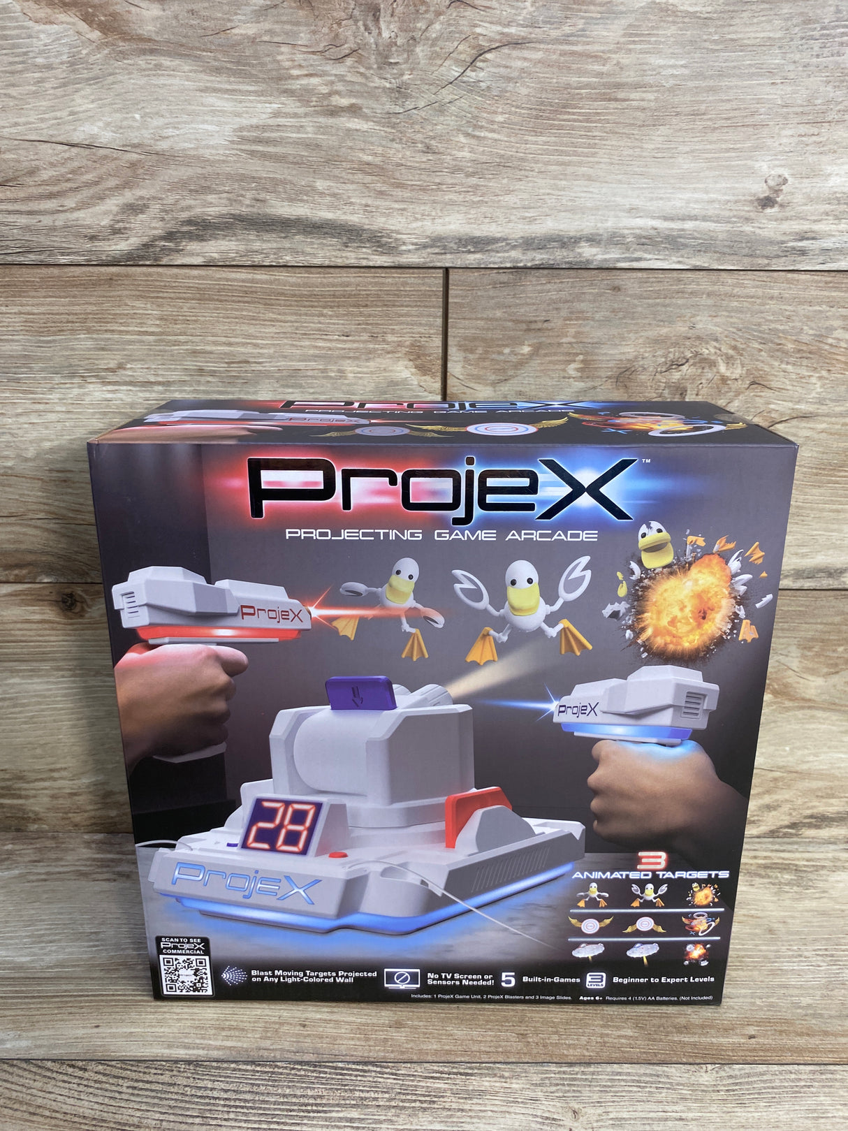 NEW ProjeX Image Projecting Arcade Game: Interactive Laser Tag Toy Blasters