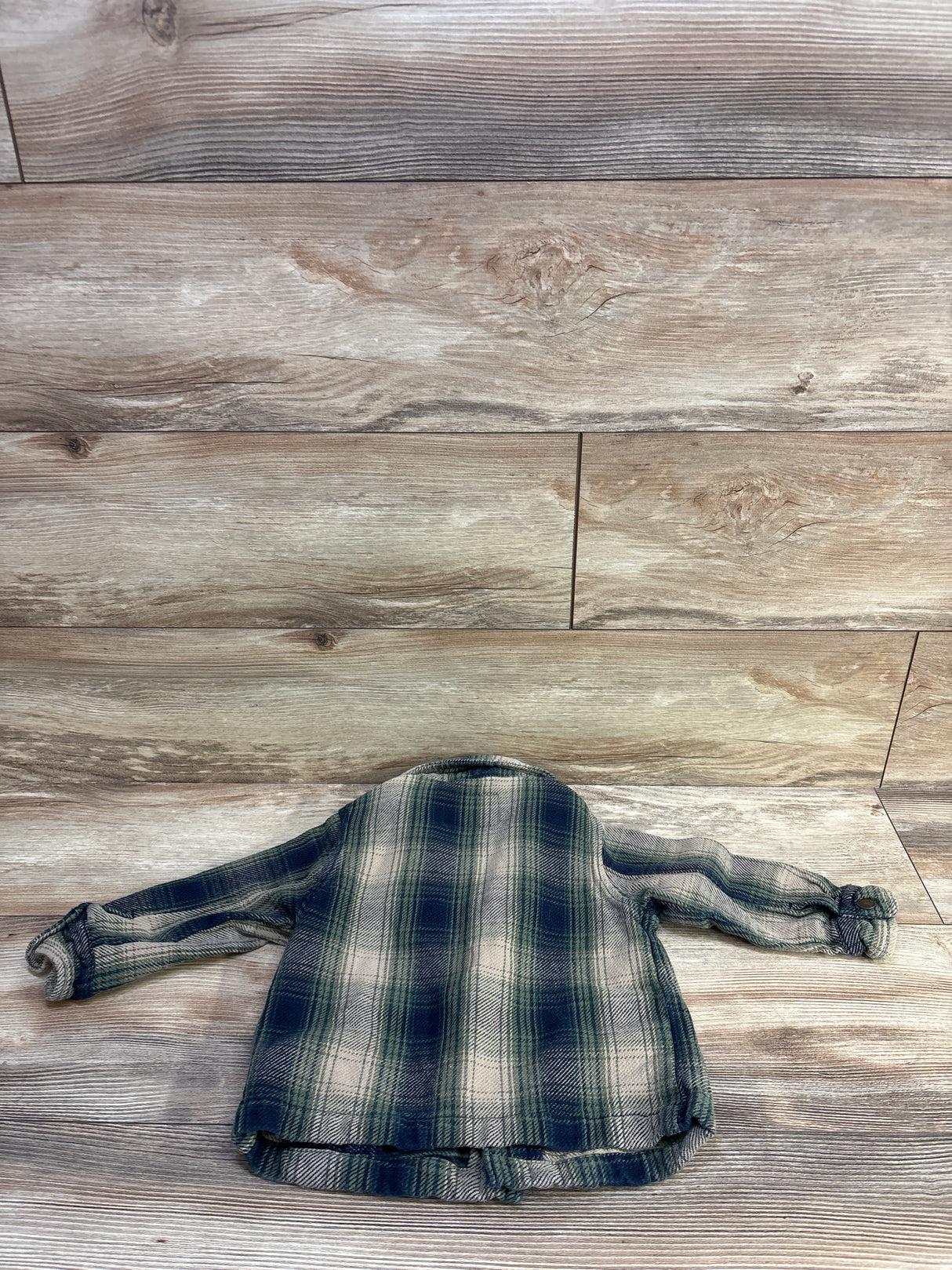 Old Navy Plaid Pocket Shacket Green sz 2T