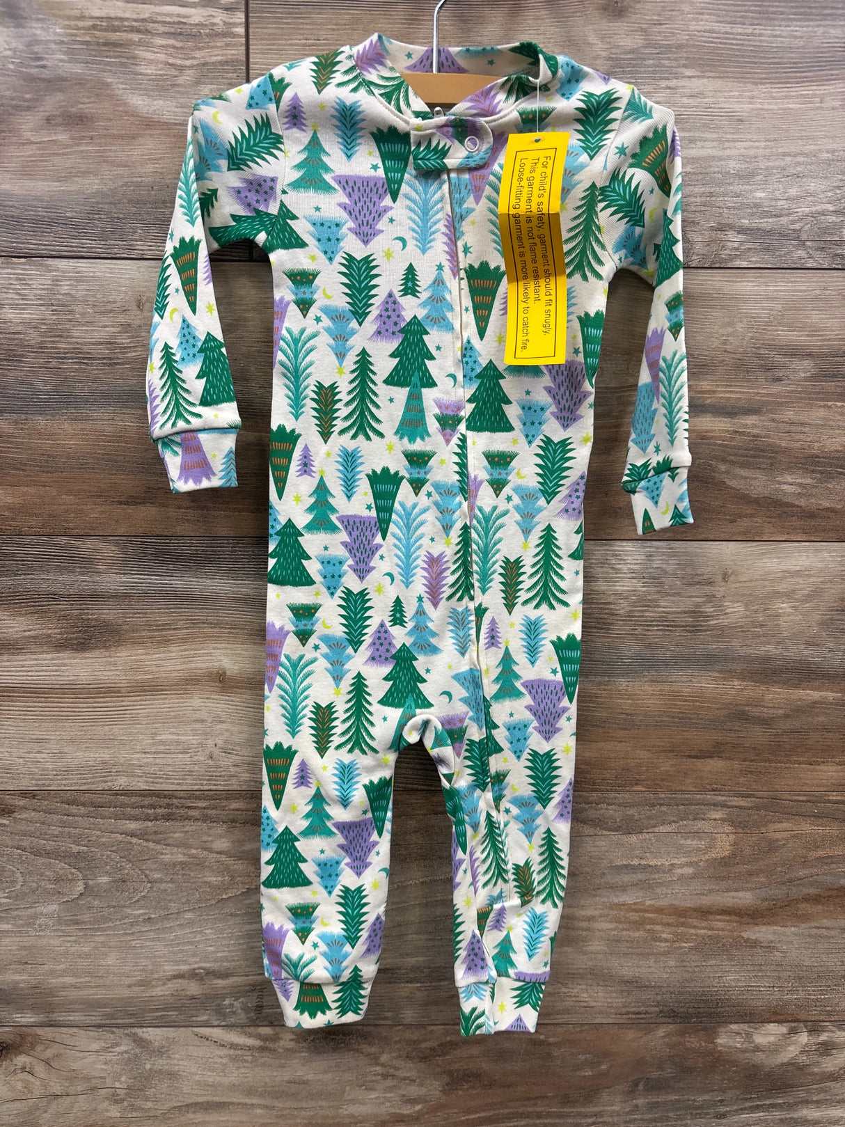 NEW Amazon Essentials Unisex Snug-Fit Footless Sleeper in Ecru Festive Tree sz 18m