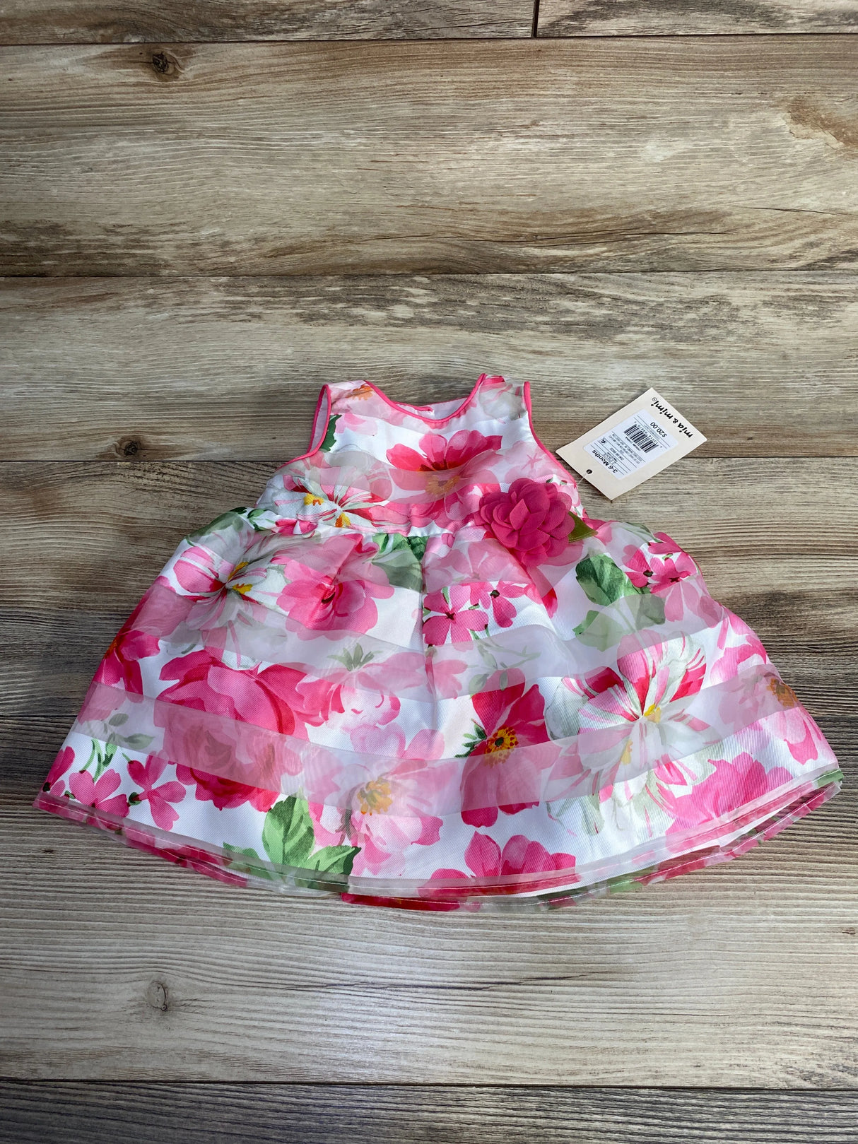 NEW Mia & Mimi 2pc Floral Dress & Bloomers White sz 3-6m - Me n Mommy To Be
