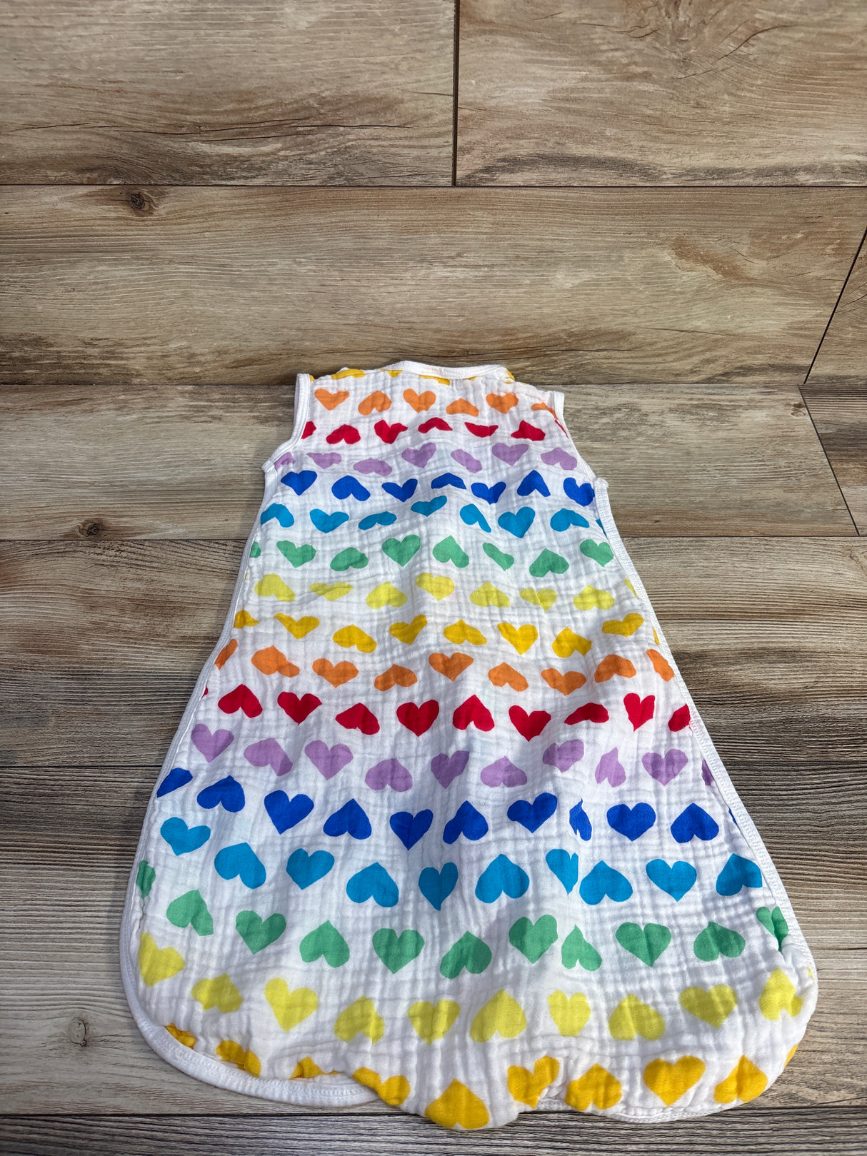Primary Gauze Heart Print Sleep Sack White sz 0-6m