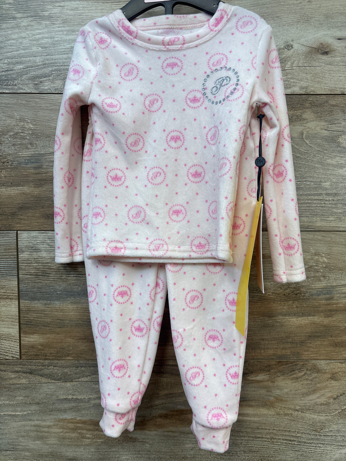 NEW Paris Hilton 2pc Soft Pajama Set Pink sz 18m