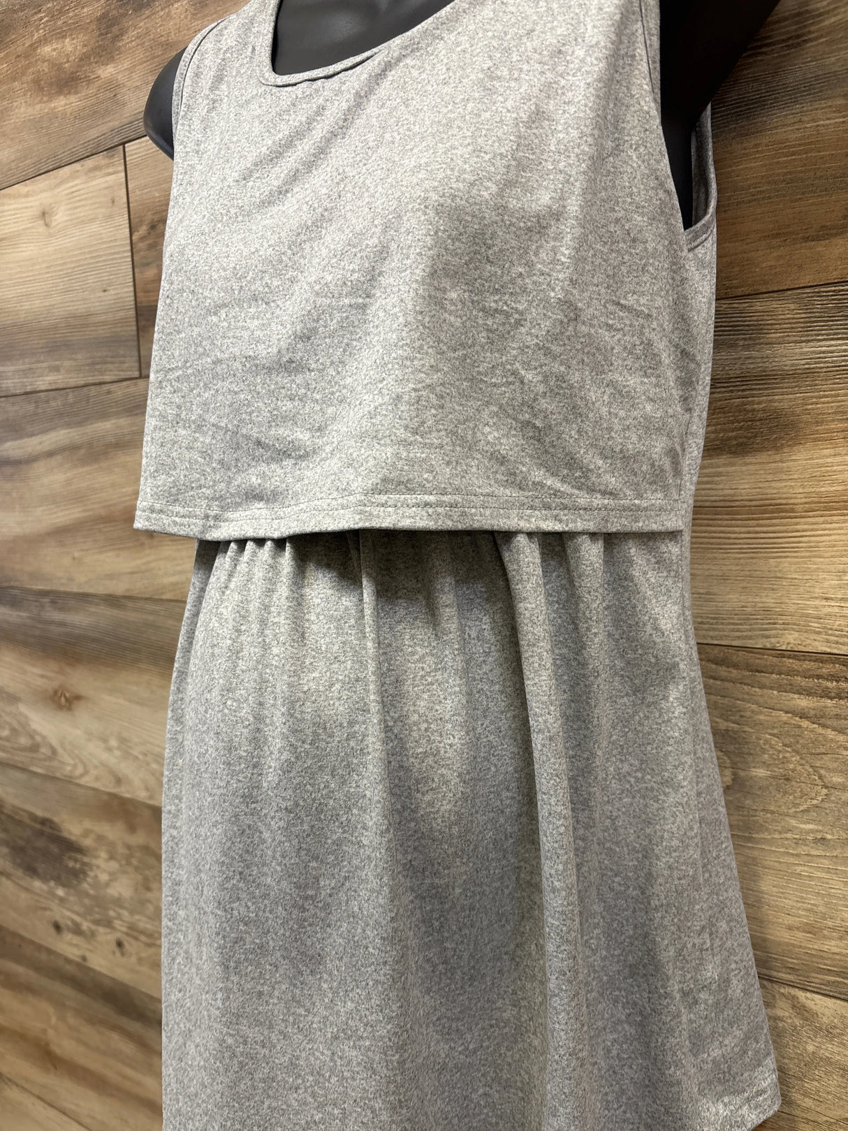 Ekouaer Maternity Tank Nursing Top Grey sz Small