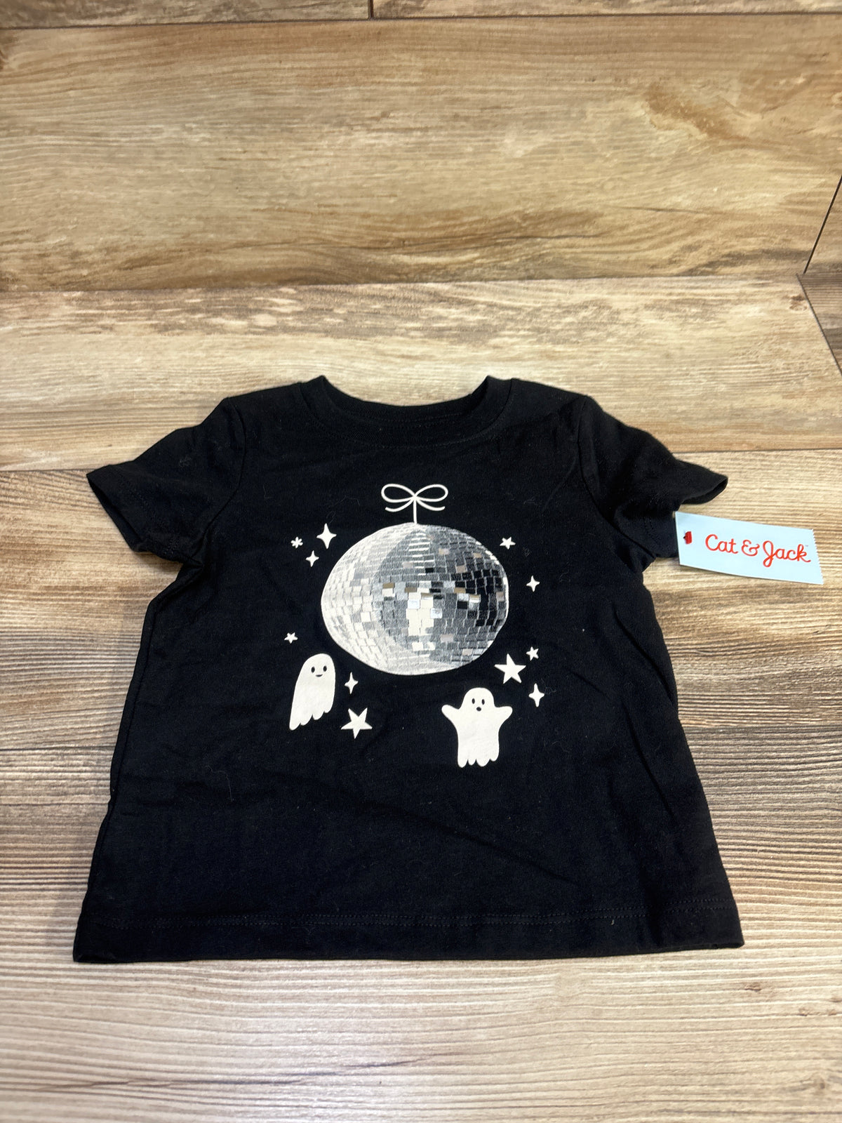 NEW Cat & Jack Ghost Disco Shirt Black sz 18m