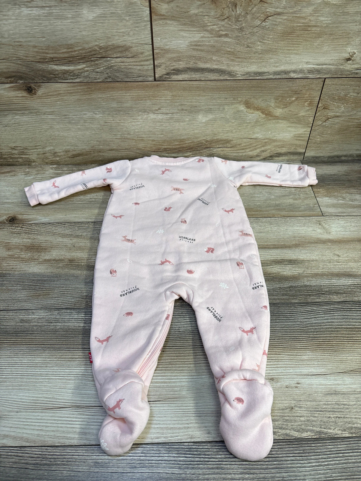 Woodland Friends Footed Zip Coverall Pink sz 3-6m