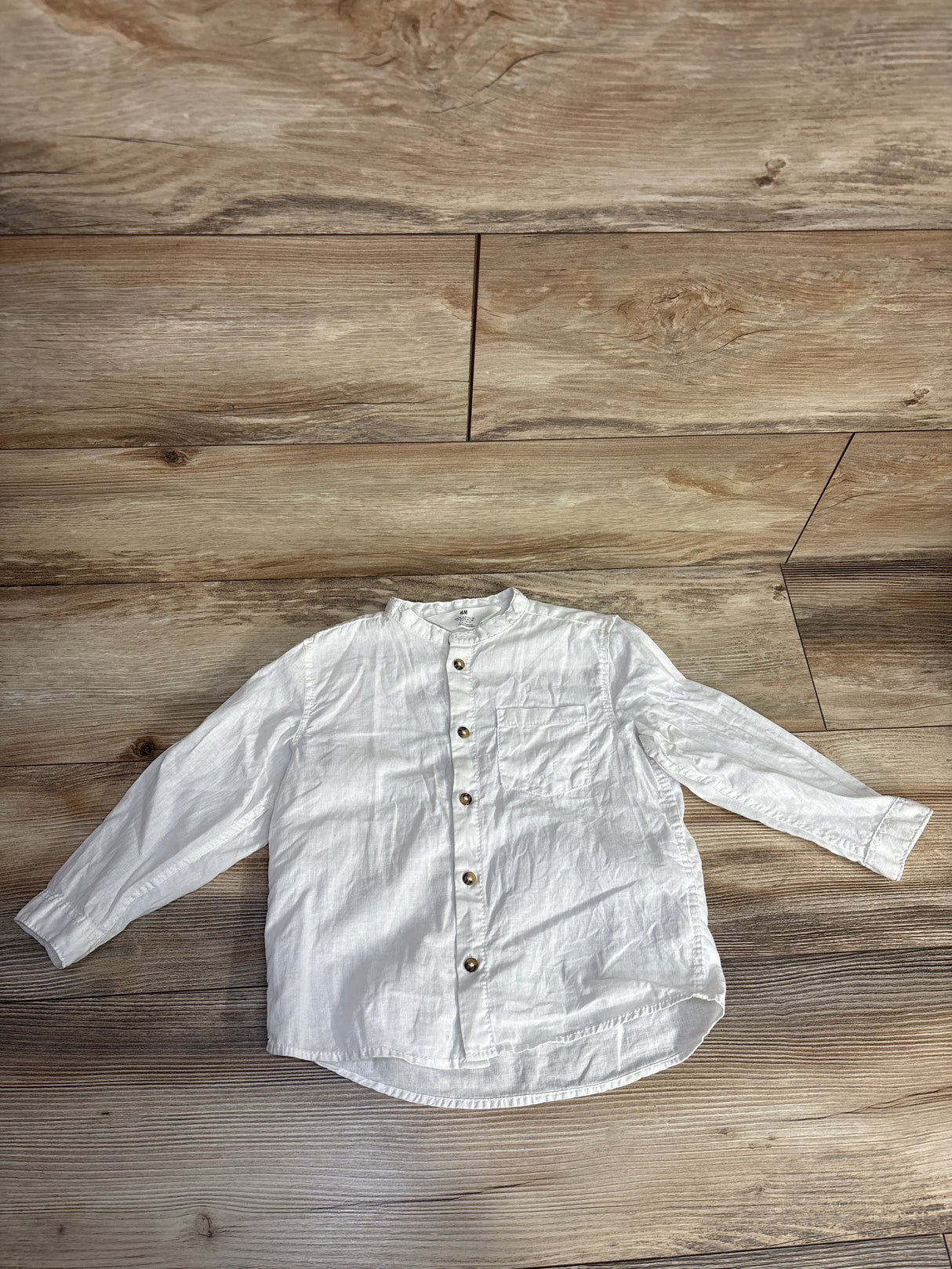 H&M Button Up Shirt White sz 3T