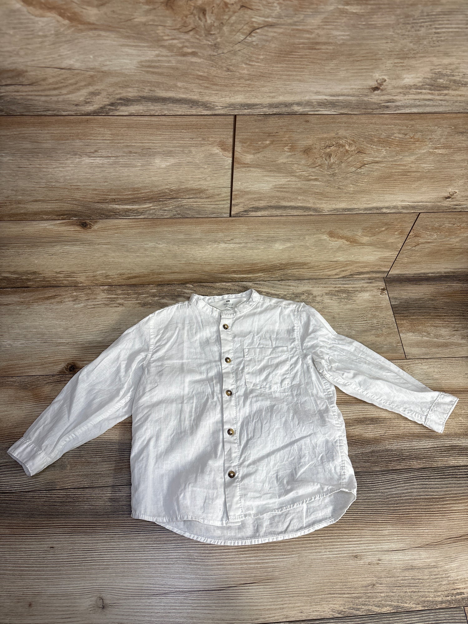 H&M Button Up Shirt White sz 3T