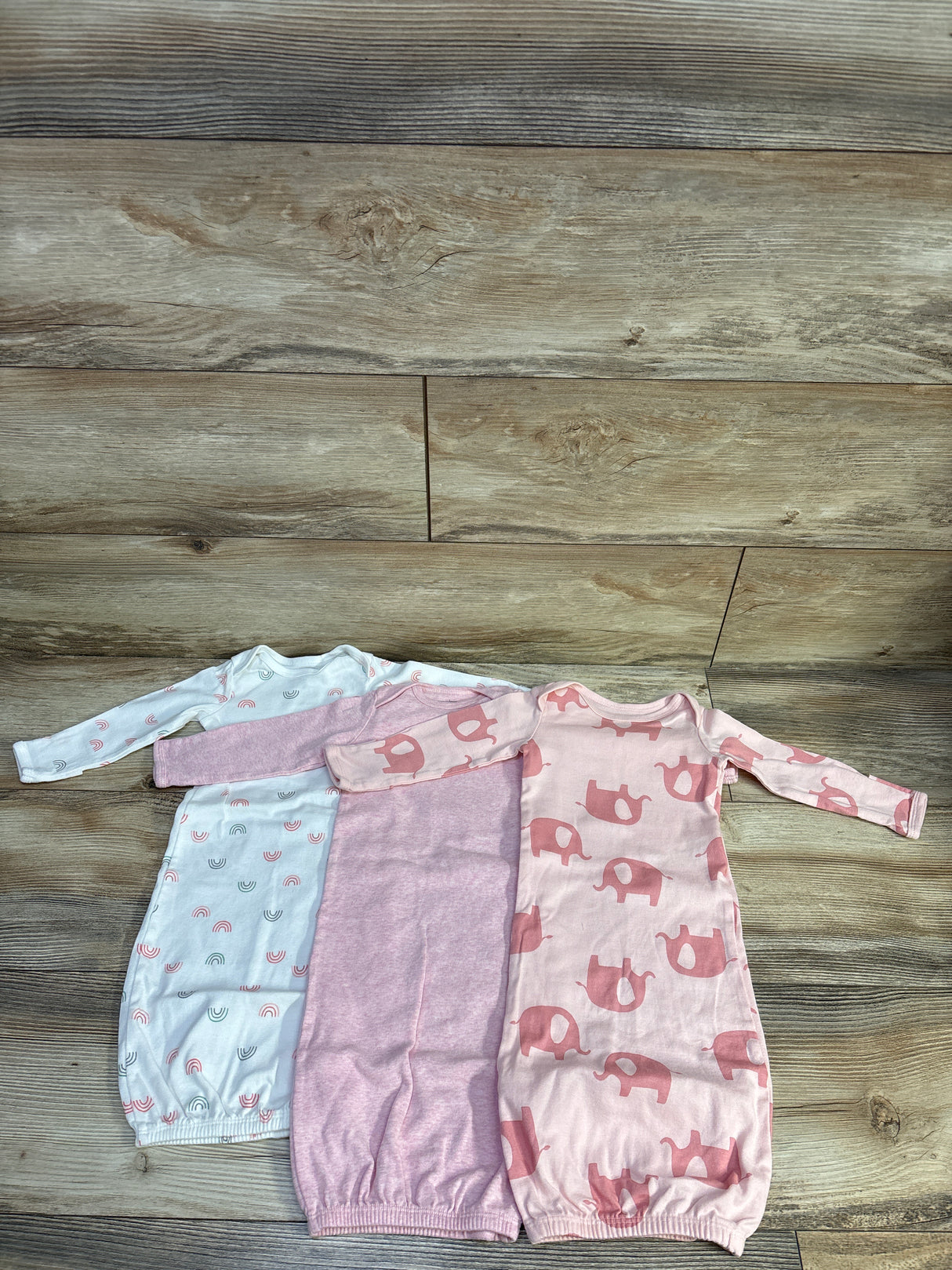 Simple Joys 3pk Sleep Gowns Pink sz 0-3m