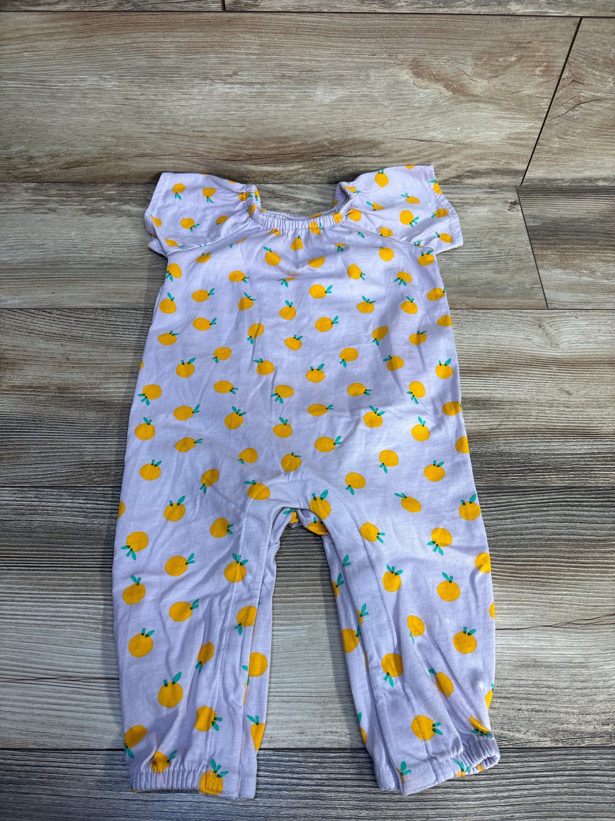 Hanna Andersson Orange Print Jumpsuit Purple sz 12-18m