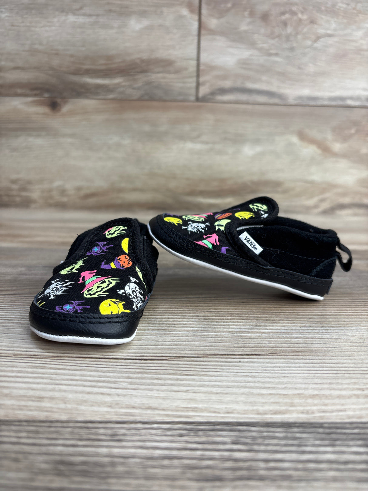 Vans Slip On V Crib Shoes Halloween Print sz 3c