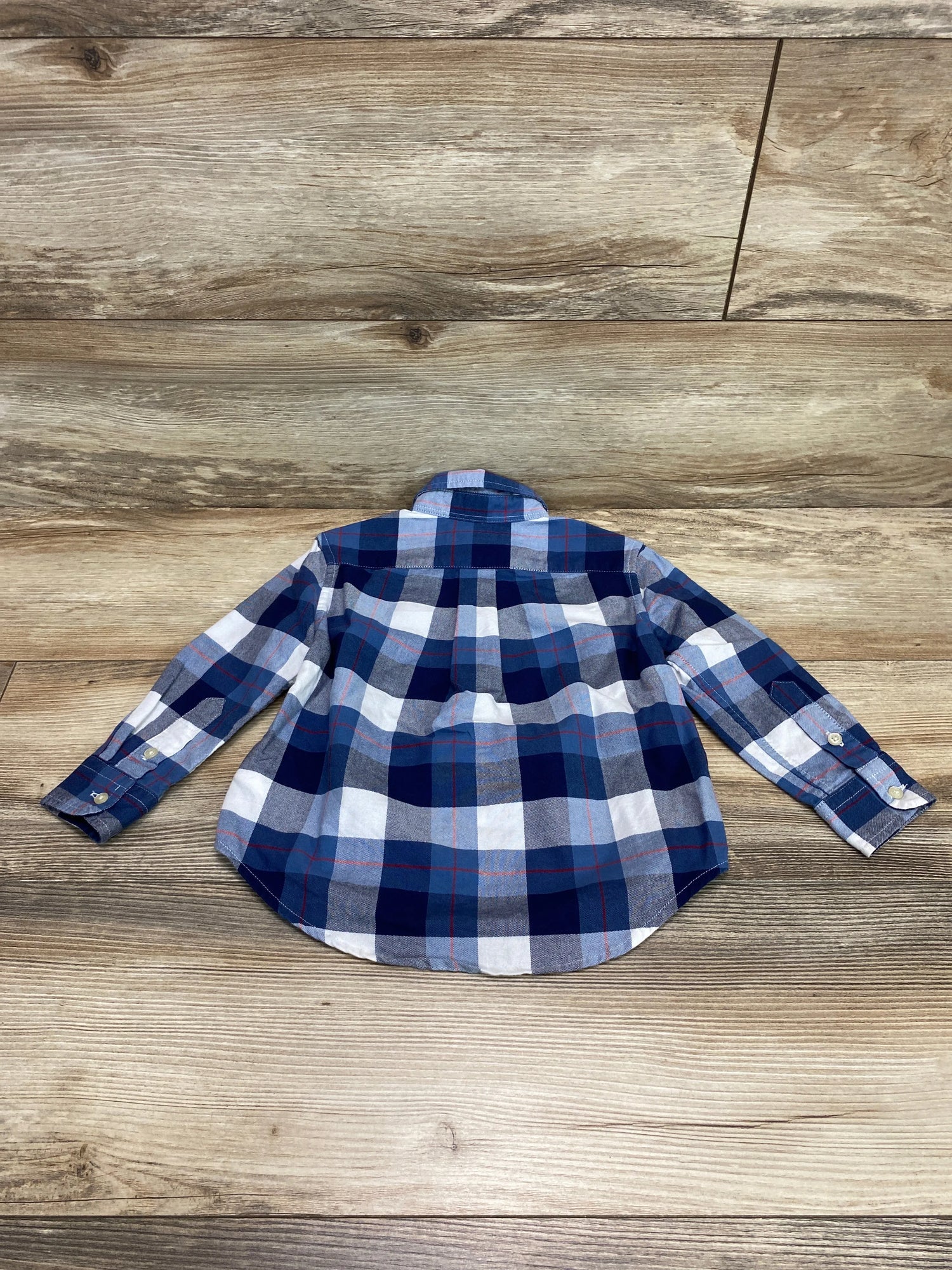 Ralph Lauren Plaid Button Down Shirt Blue sz 2T - Me n Mommy To Be