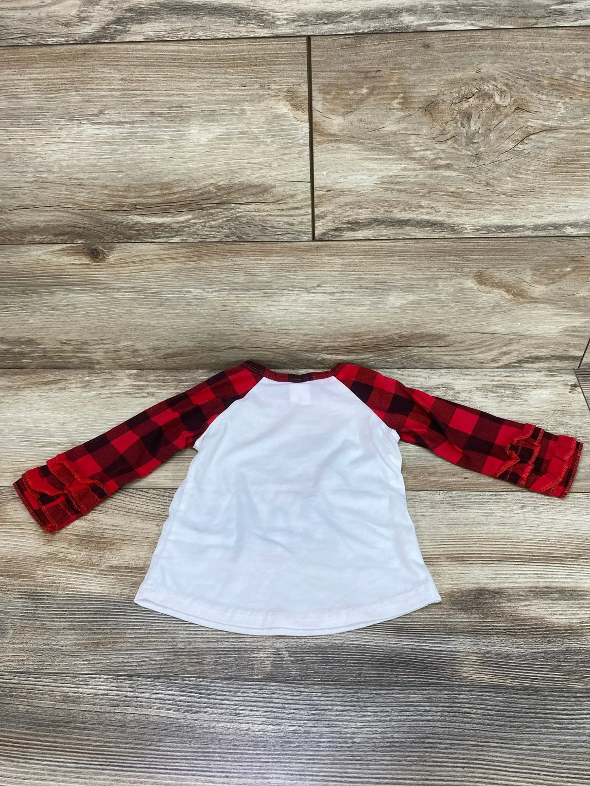Santa Baby Buffalo Check Shirt Red/White sz 6m - Me n Mommy To Be