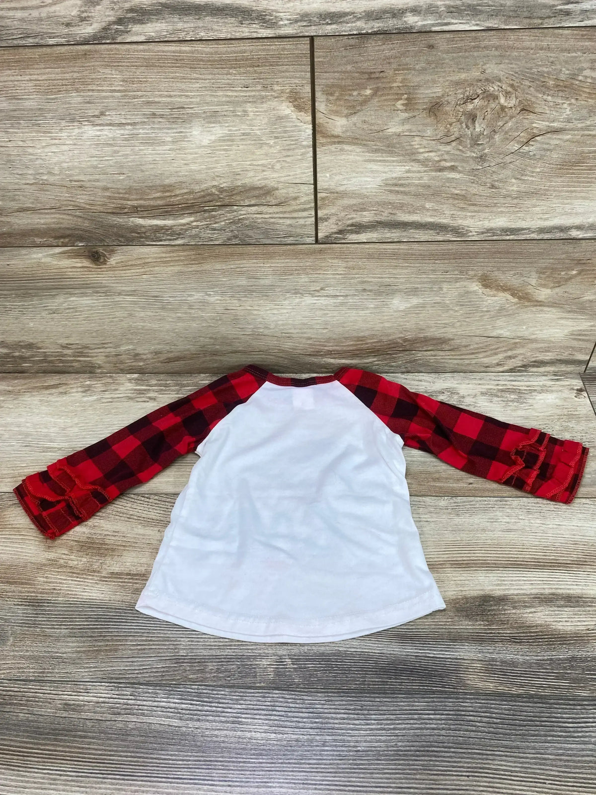 Santa Baby Buffalo Check Shirt Red/White sz 6m - Me n Mommy To Be