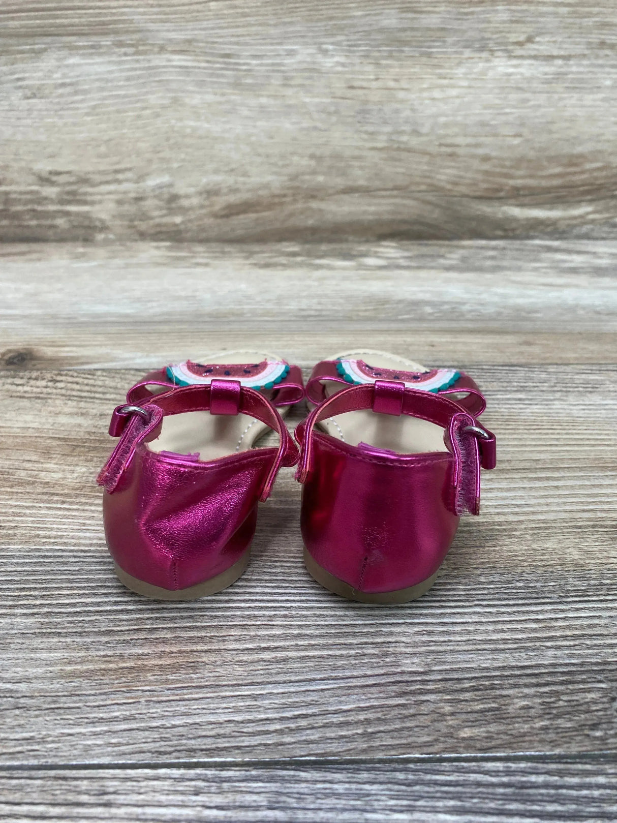 Gymboree Watermelon T-Strap Sandals Pink sz 6c - Me n Mommy To Be