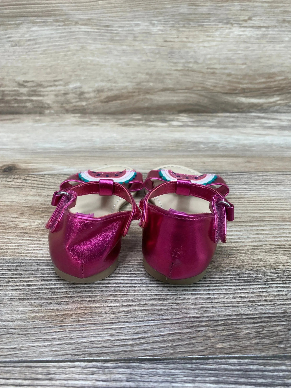 Gymboree Watermelon T-Strap Sandals Pink sz 6c - Me n Mommy To Be