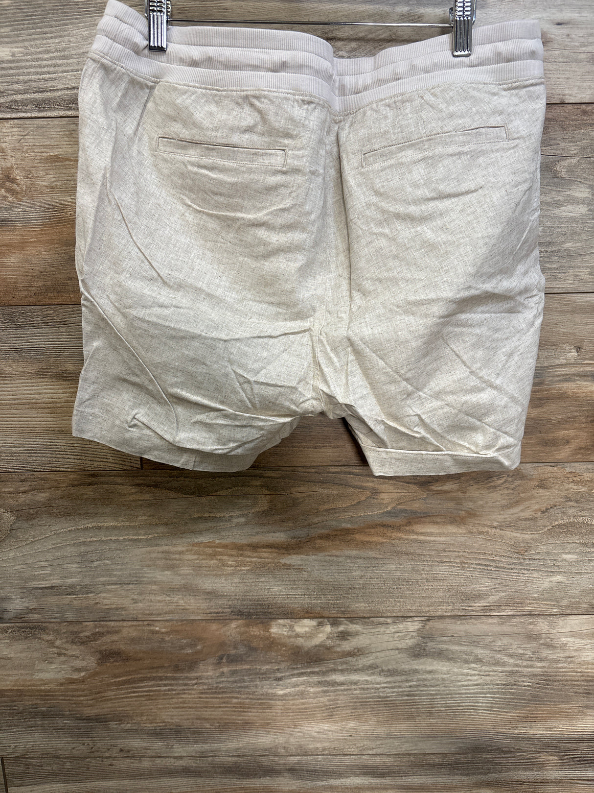 NWOT Gap Maternity Linen-Blend Shorts Beige sz Large