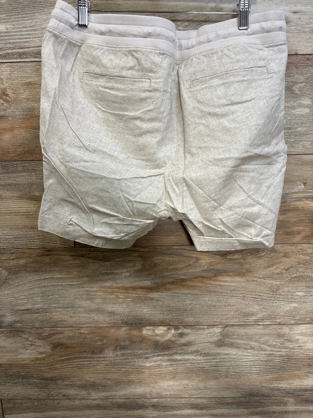 NWOT Gap Maternity Linen-Blend Shorts Beige sz Large