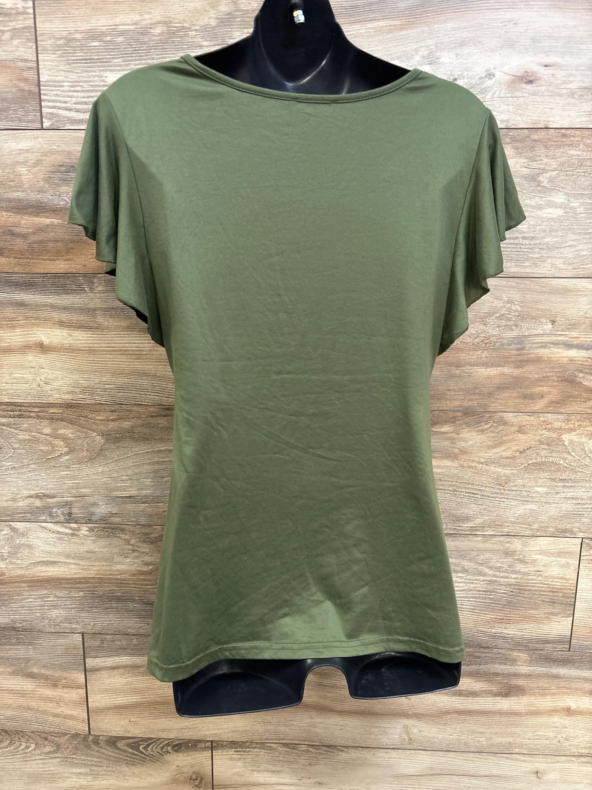 Ekouaer Maternity V-Neck Nursing Shirt Green sz Large