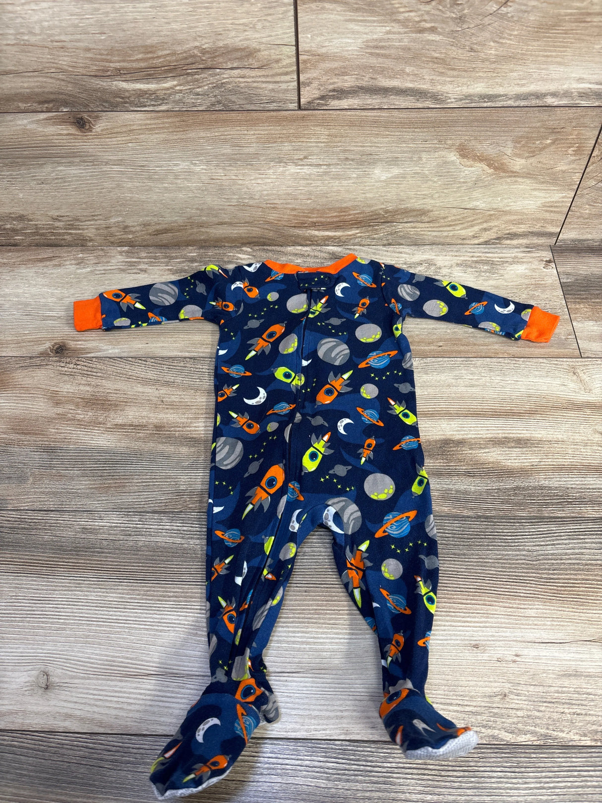 Simple Joys Rocket & Space Print Sleeper Navy sz 6-9m