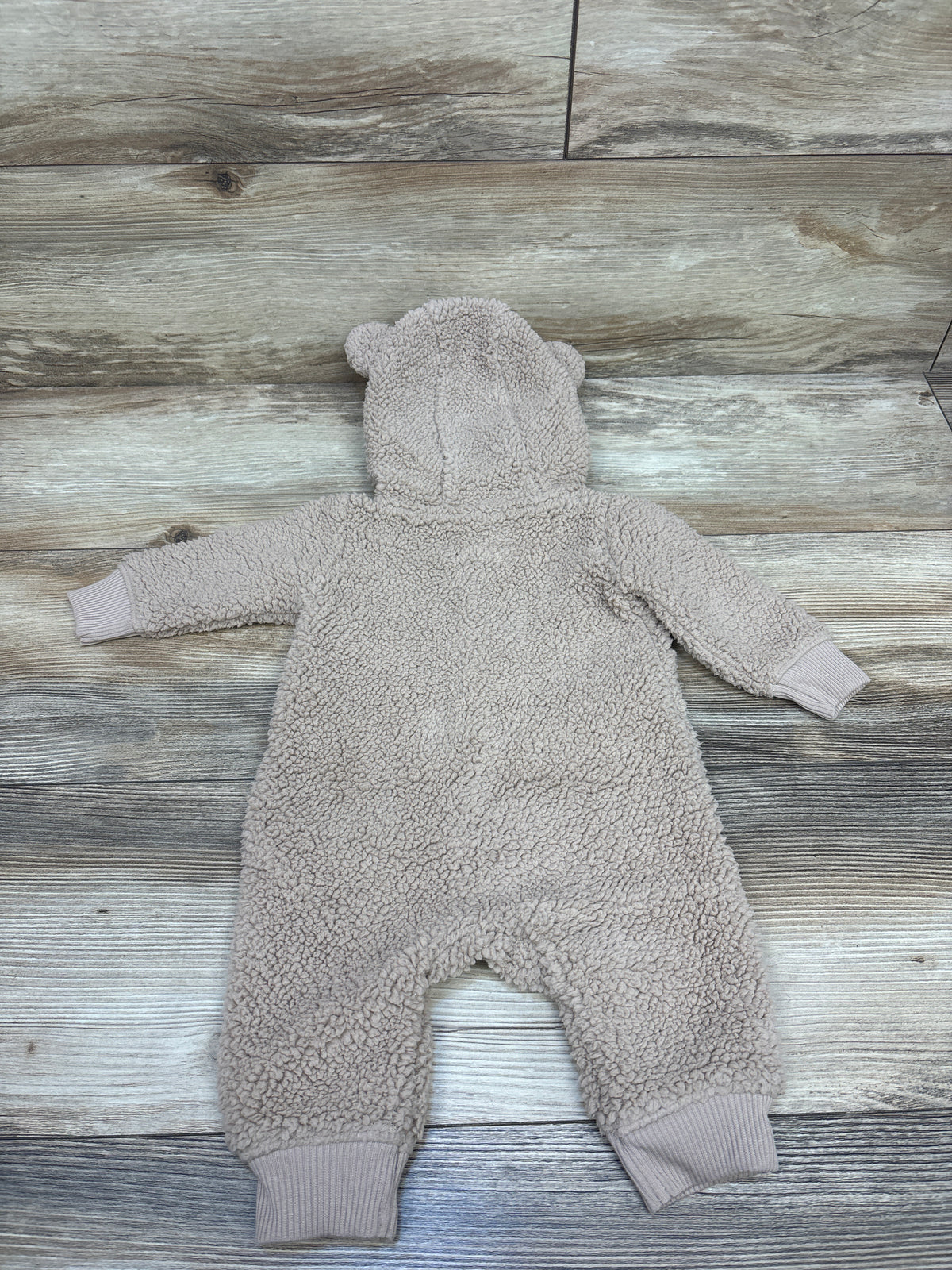 Carter's Sherpa Hooded Coverall Tan sz 3m