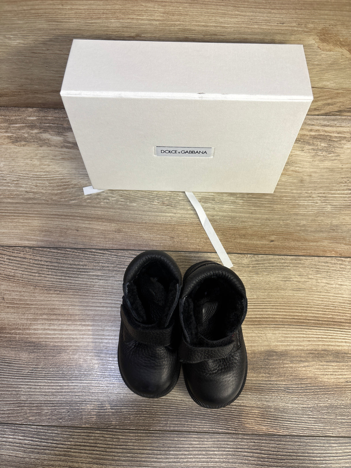 Dolce & Gabbana Leather Fur Lined Boots Black sz 5c