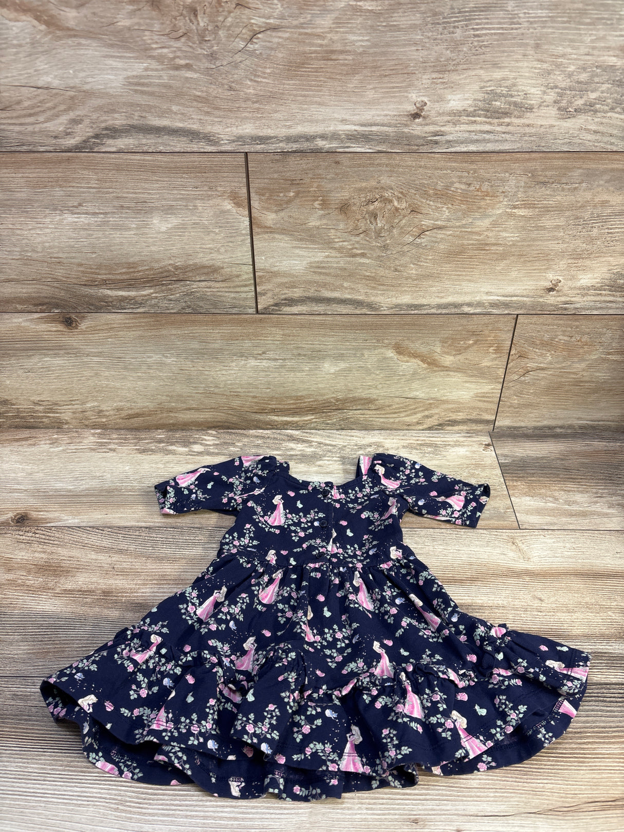 Janie & Jack x Disney Aurora Dress Navy sz 6-12m