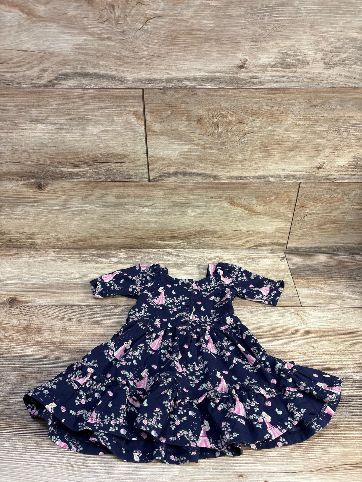 Janie & Jack x Disney Aurora Dress Navy sz 6-12m