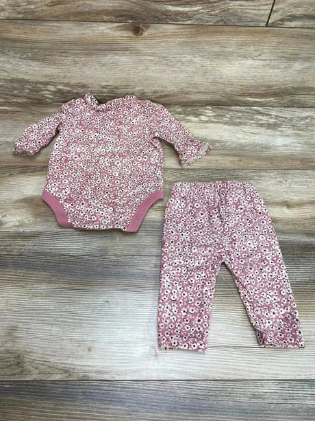 Baby Gap 2pc Floral Bodysuit & Pants Pink sz 0-3m - Me n Mommy To Be