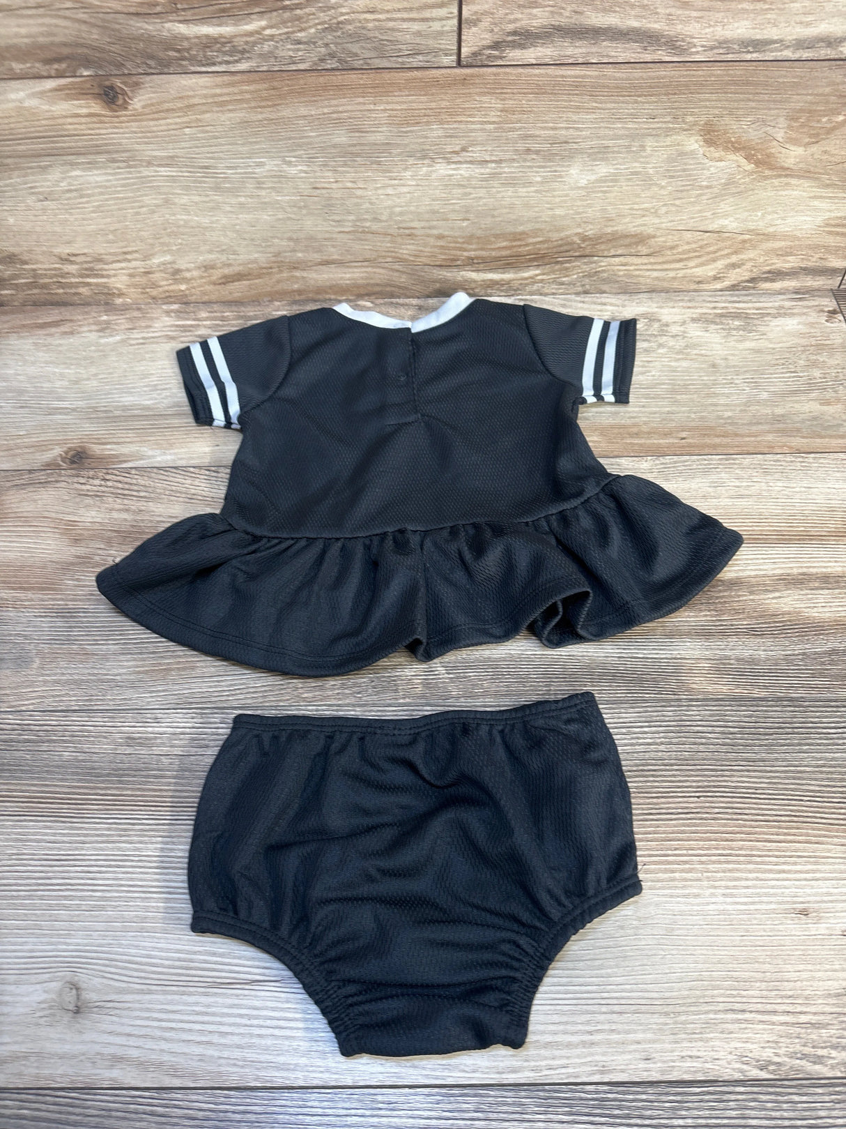 NFL Team Apparel Raider's Jersey Peplum Dress Black sz 3-6m