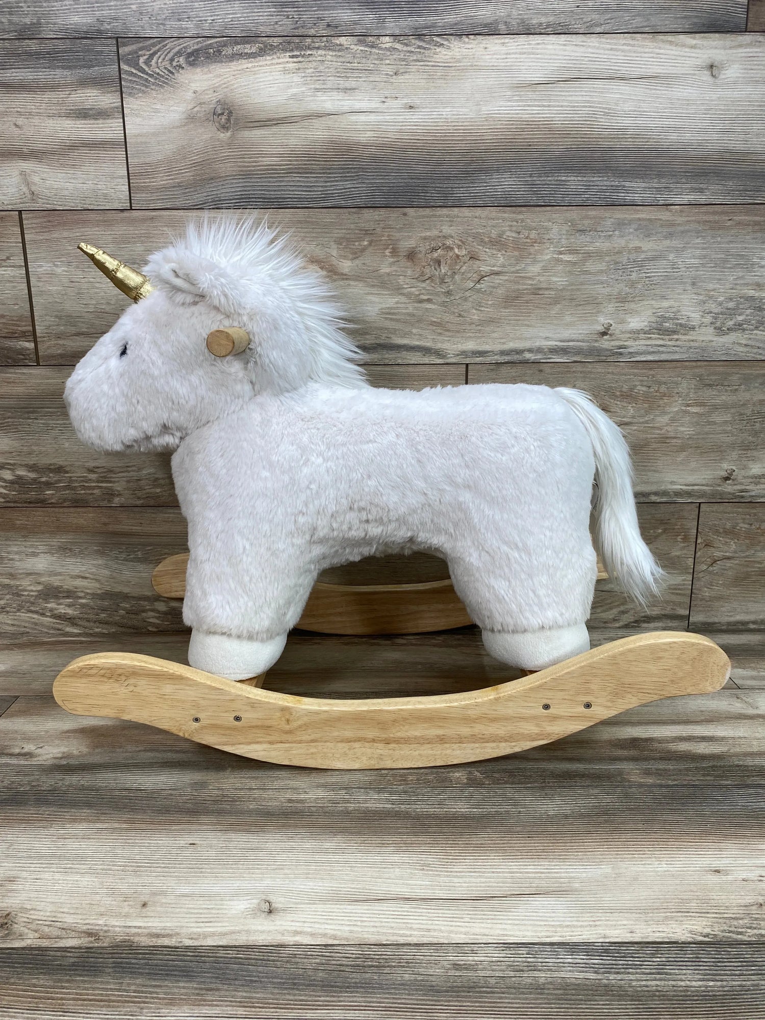 Pottery Barn Kids White Unicorn Plush Rocker - Me n Mommy To Be