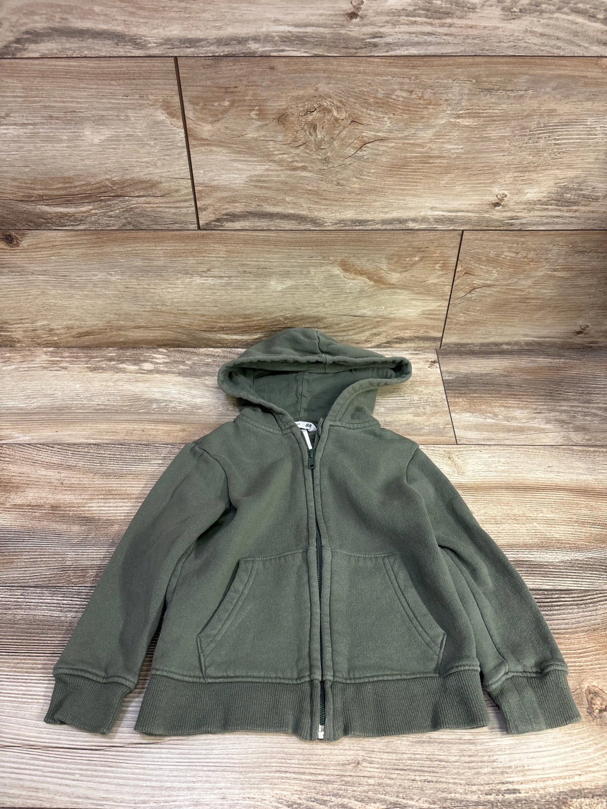 H&M Zip-Up Sweatshirt Green sz 3/4T