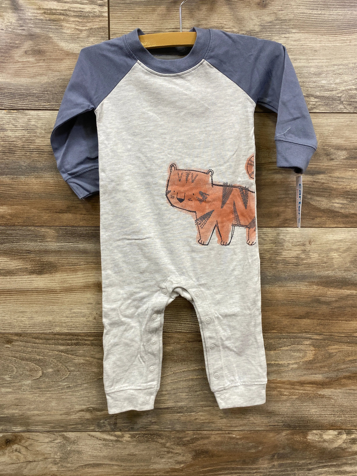 NEW Just One You Raglan Tiger Coverall Grey sz 12m