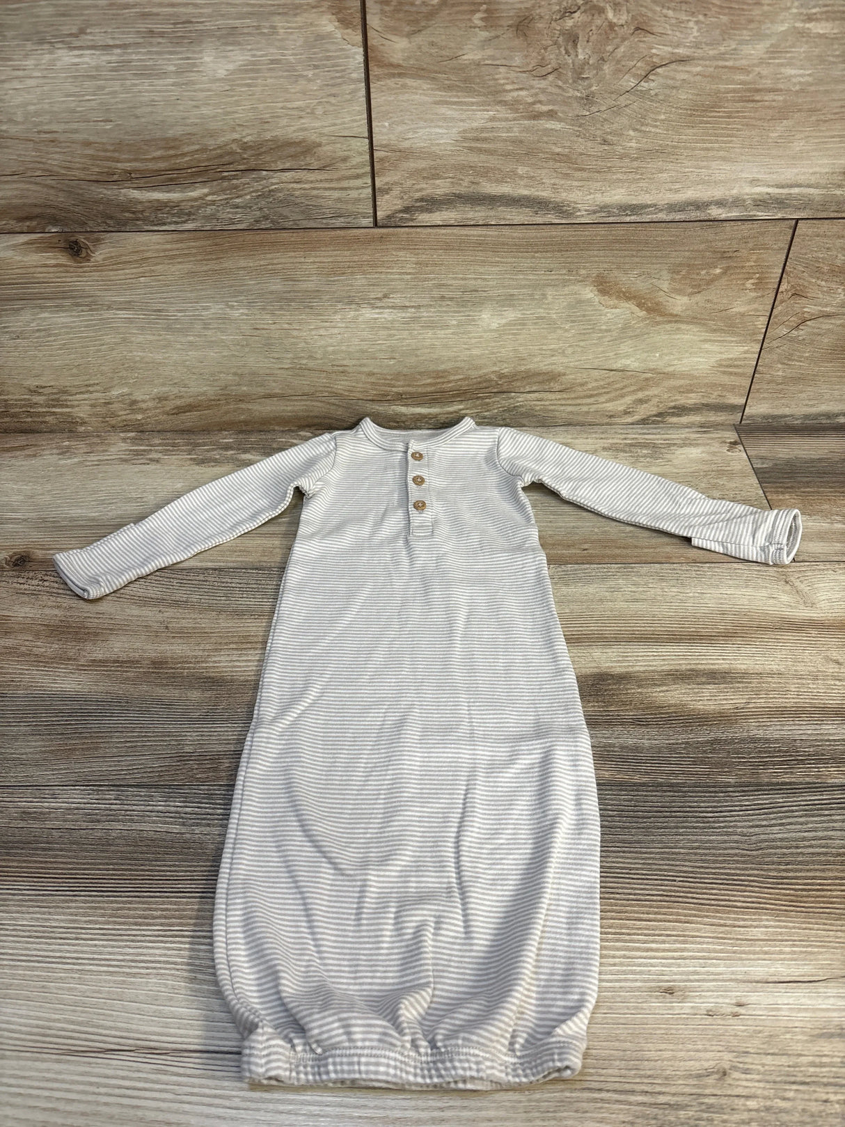 Carter's Striped Henley Sleeper Gown Oatmeal sz 3m