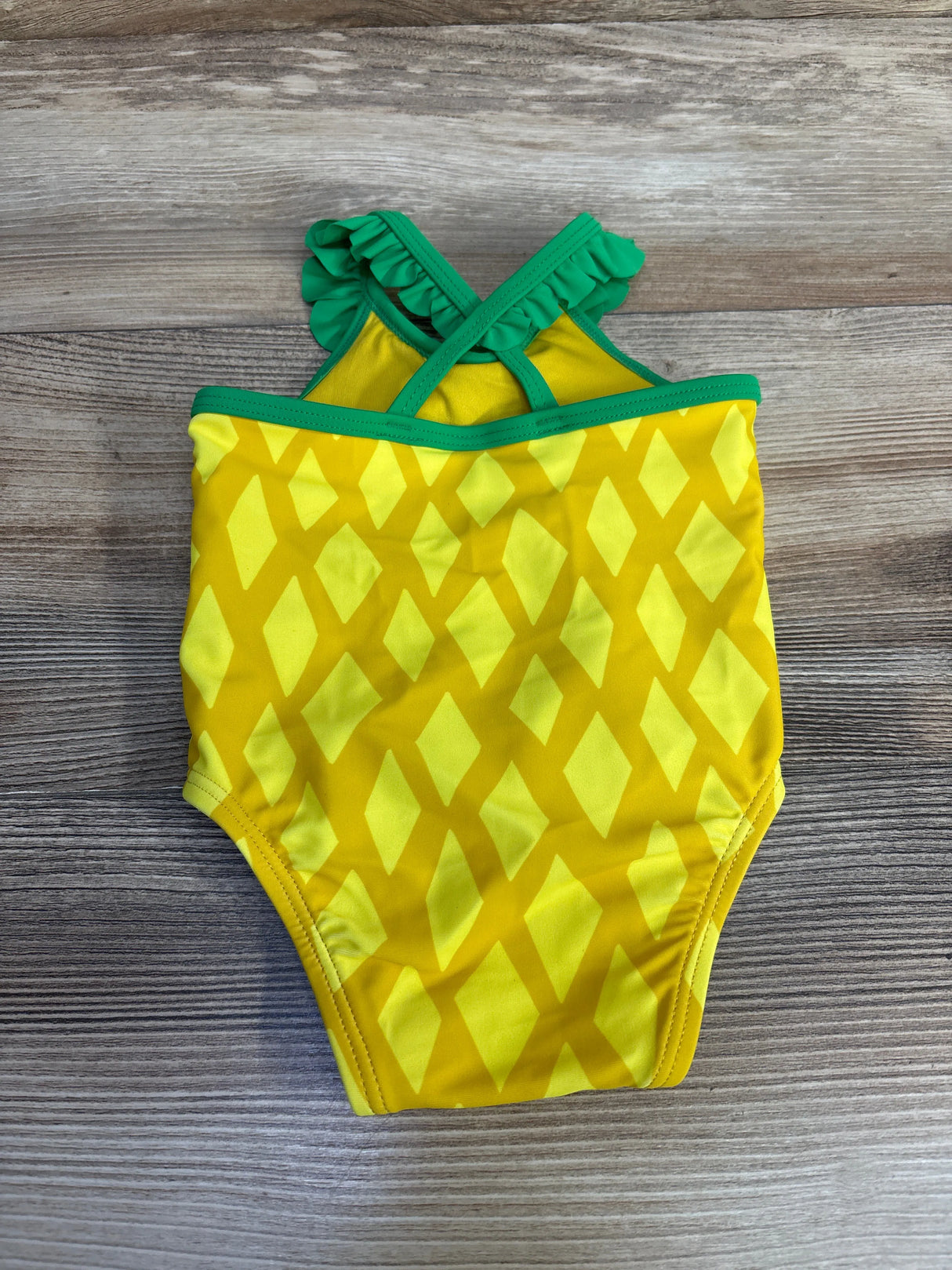 Old Navy 1pc Pineapple Swimsuit Yellow sz 3-6m - Me n Mommy To Be