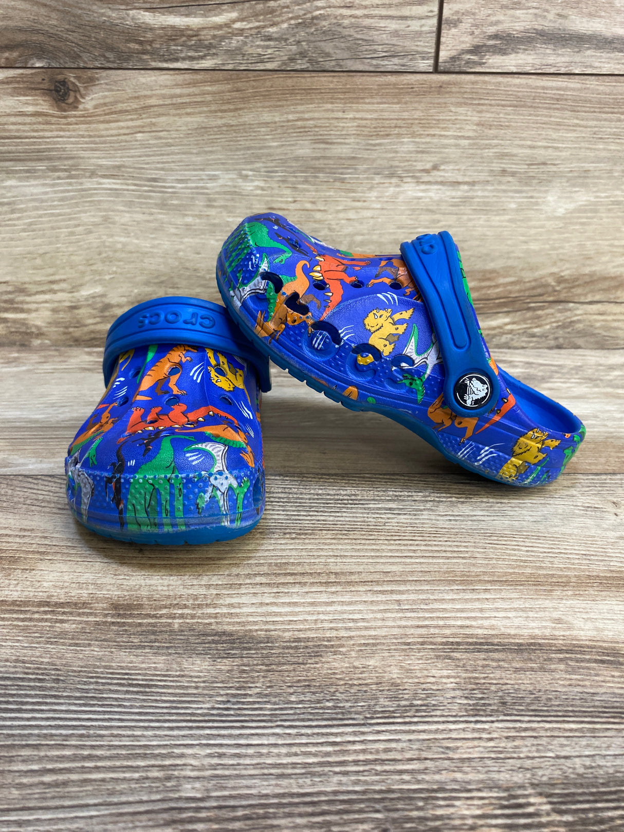 Crocs Classic Clogs Dinosaur Blue sz 11c