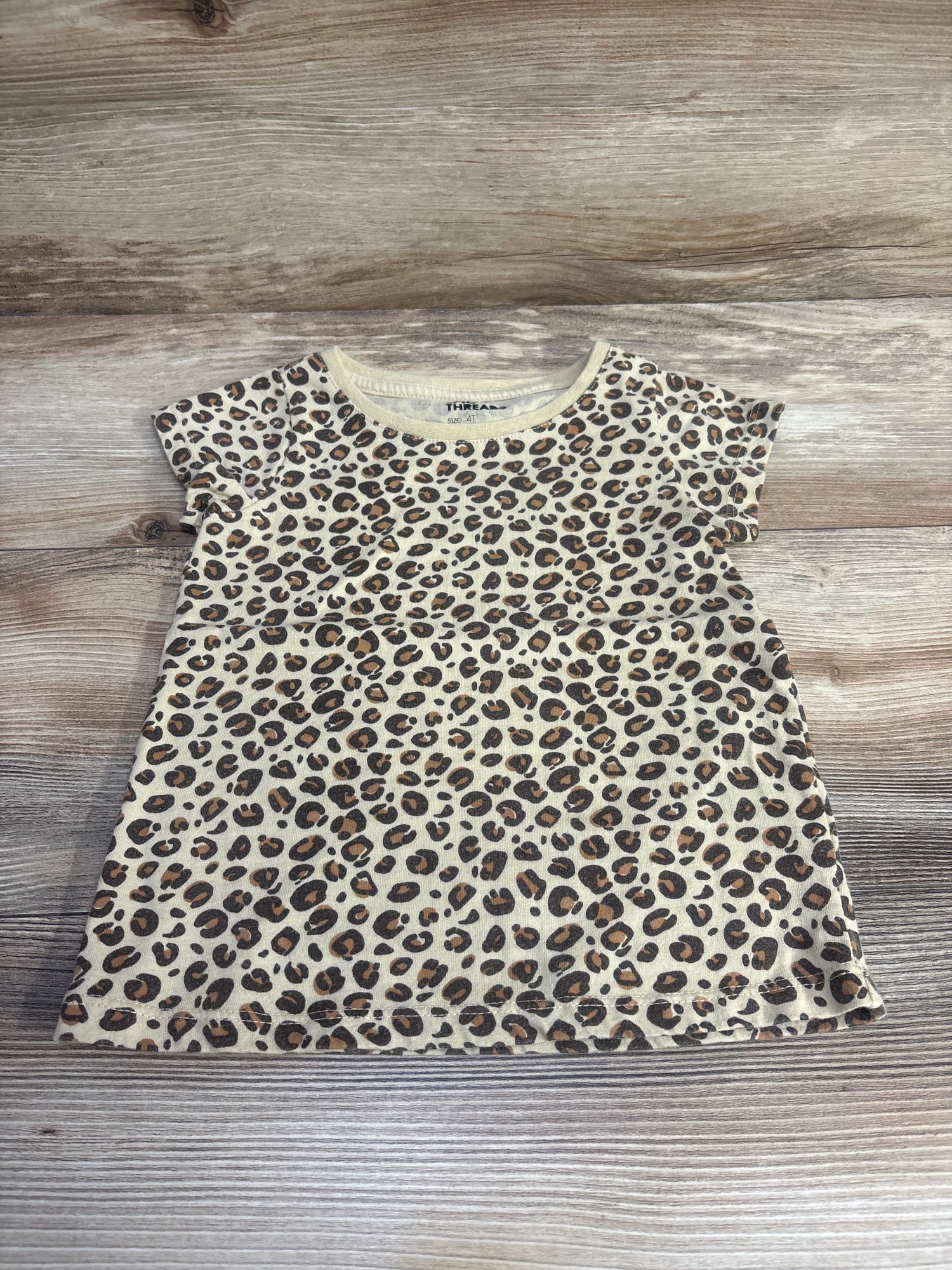 Epic Threads Leopard Print Shirt Tan sz 4T - Me n Mommy To Be