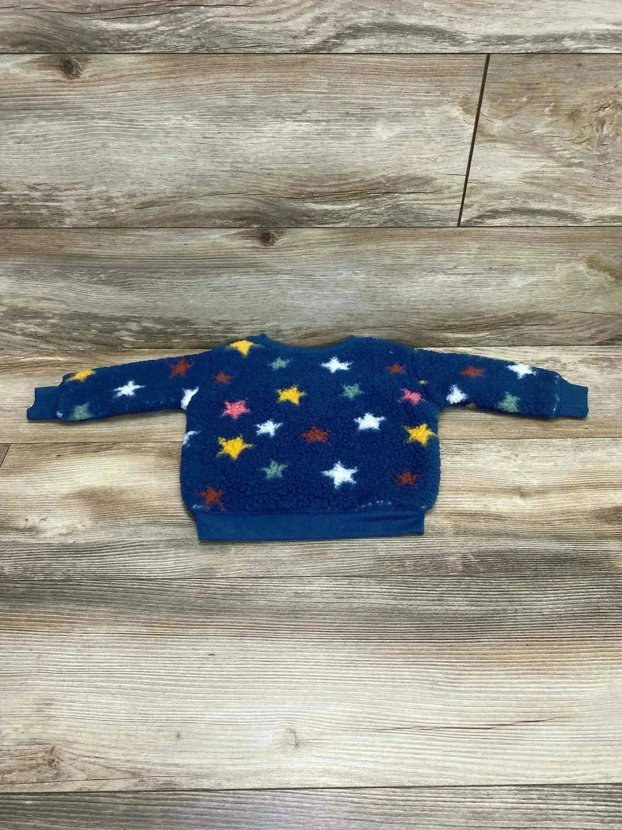 Jumping Beans Sherpa Star Print Sweatshirt Blue sz 9m - Me n Mommy To Be