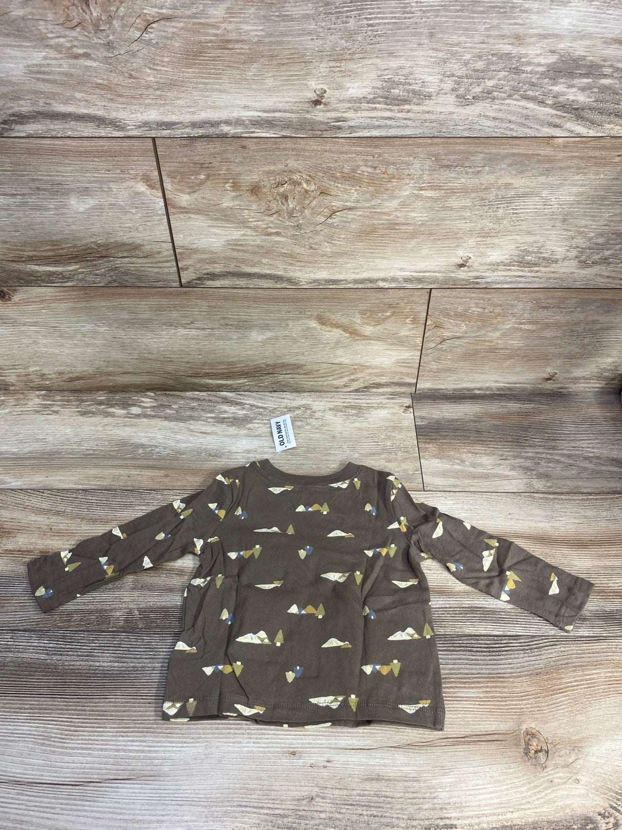 NEW Old Navy Mountain Print Brown Shirt sz 12-18m