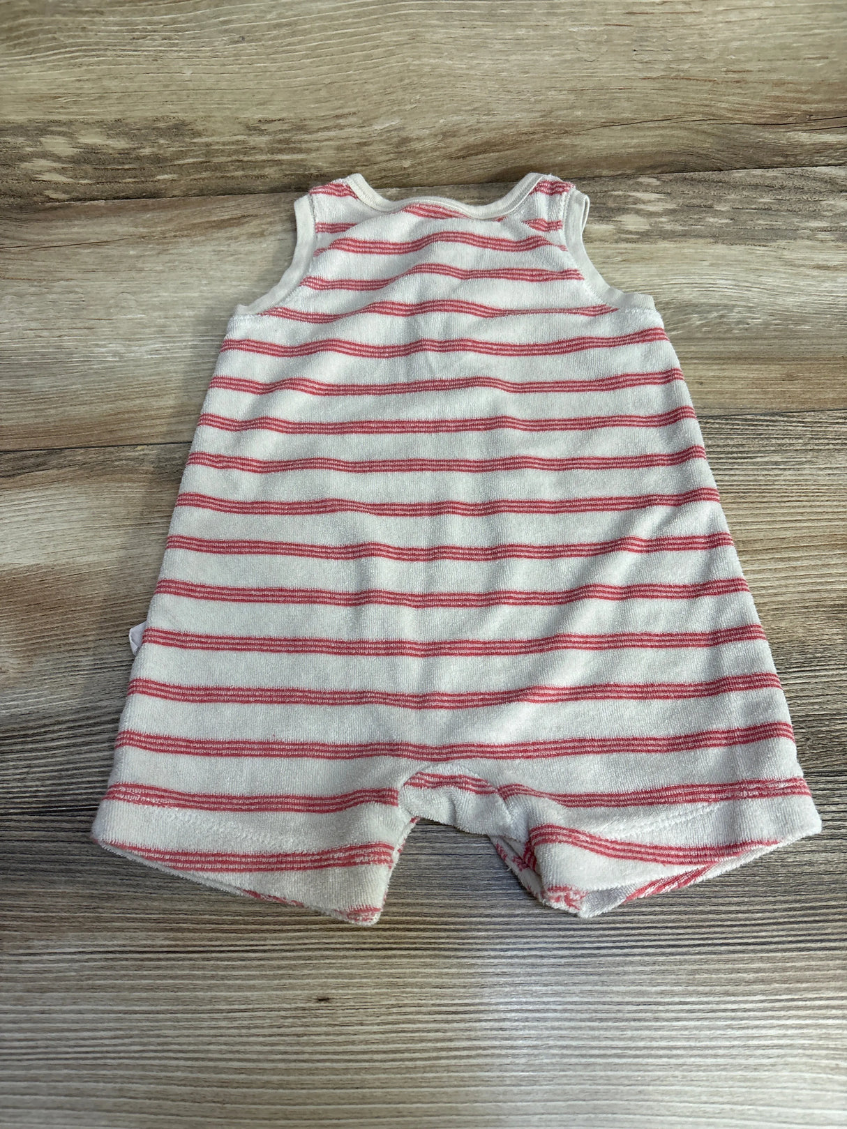 Carter's Striped Terry Romper Beige sz 6m - Me n Mommy To Be