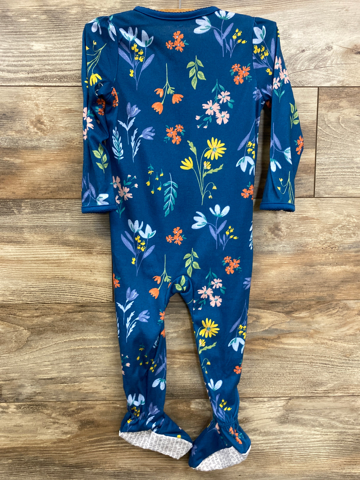 Carter's Floral Sleeper Teal sz 2T