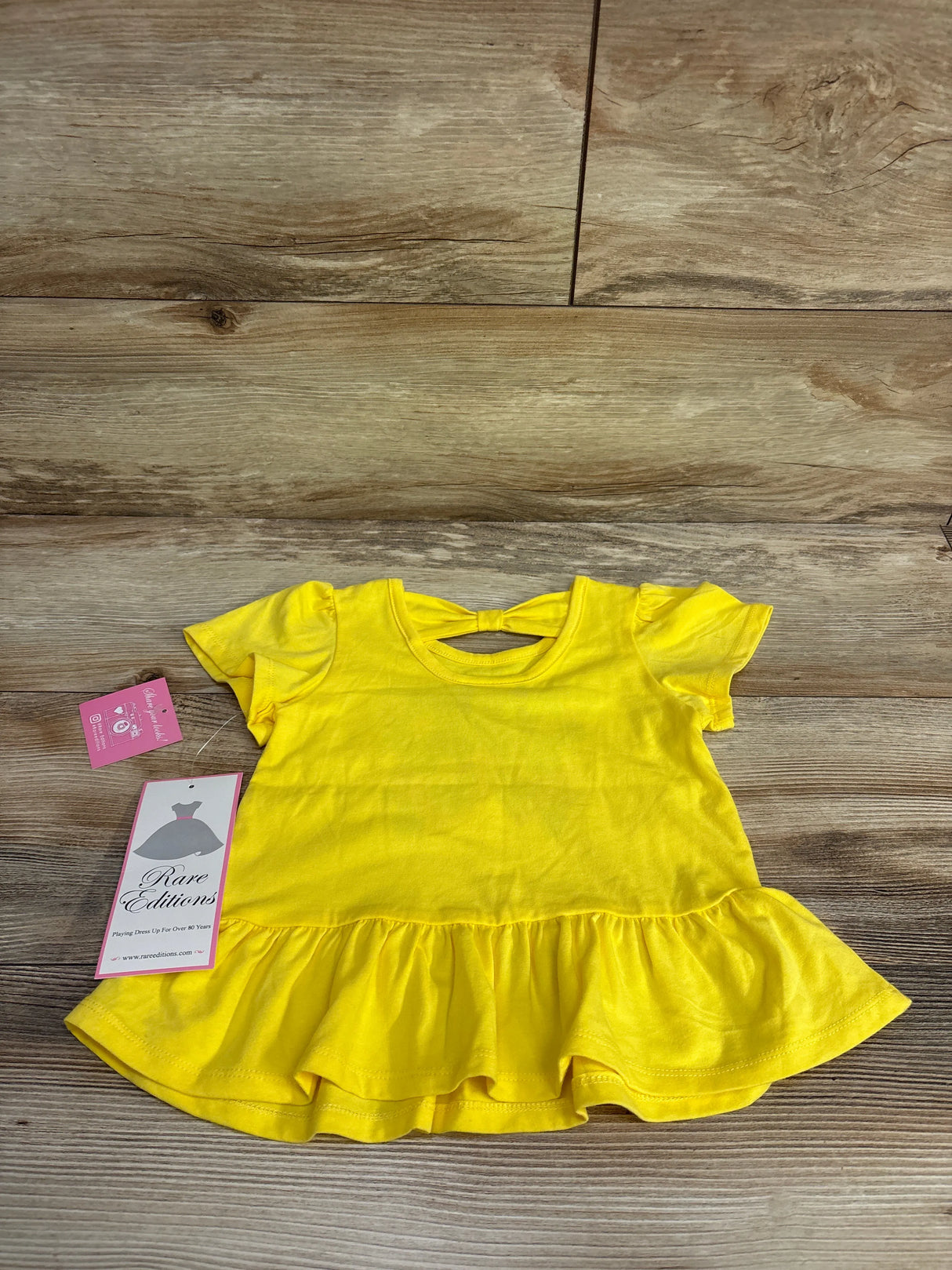 NEW Rare Editions Embroidered Butterfly Shirt Yellow sz 3T