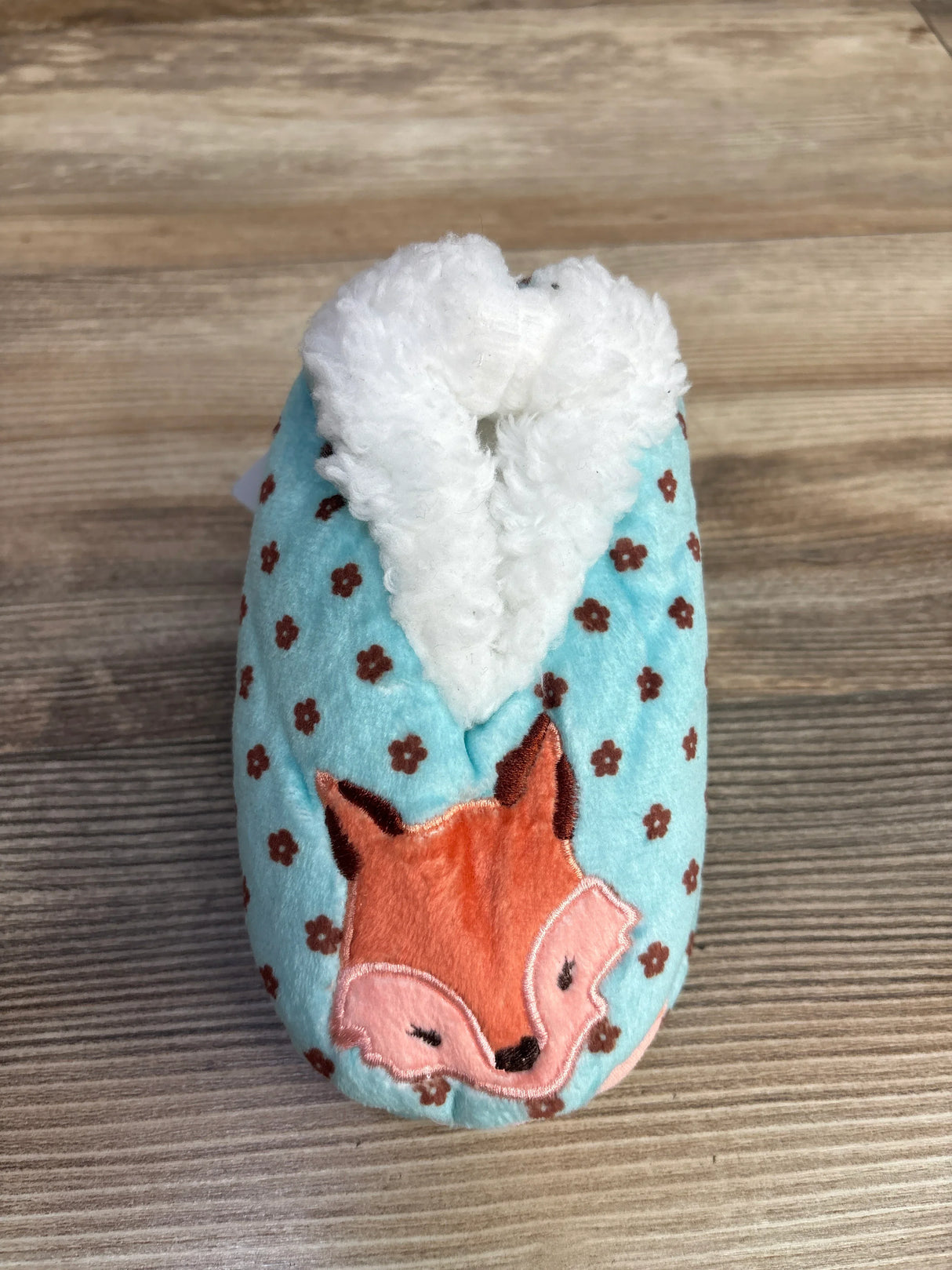 NEW Just One You Faux Fur Slippers Blue sz 5-6c