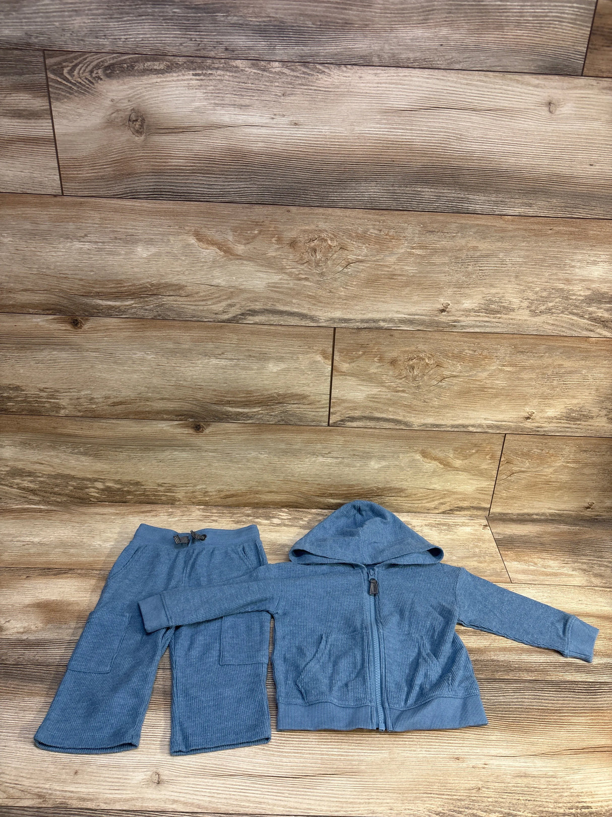 Cat & Jack 2pc Knit Zip-Up Sweatshirt & Pants Set Blue sz 12m