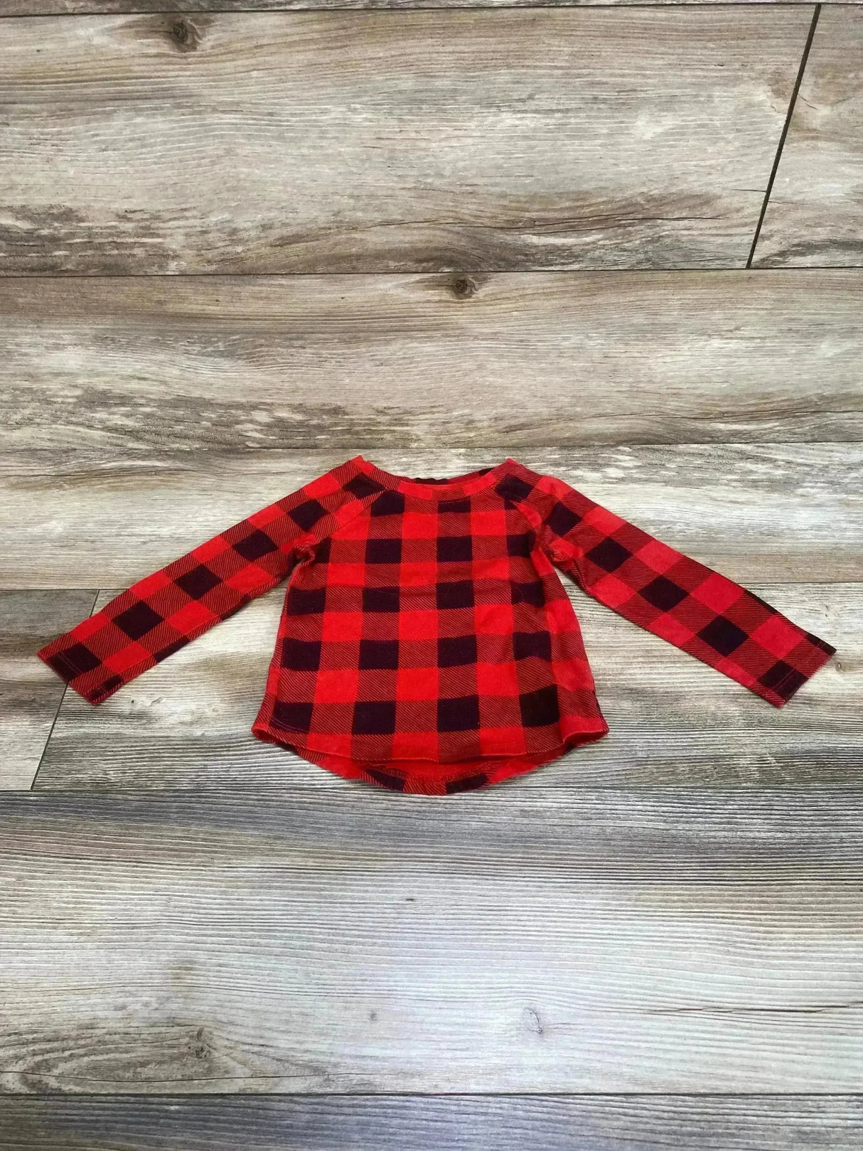 Cat & Jack Buffalo Check Shirt Red sz 18m - Me n Mommy To Be