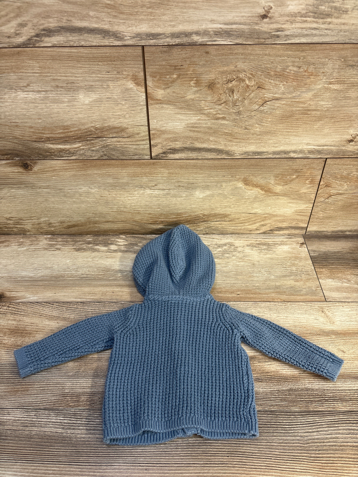 Carter's Knit Button-Up Hooded Sweater Blue sz 3m