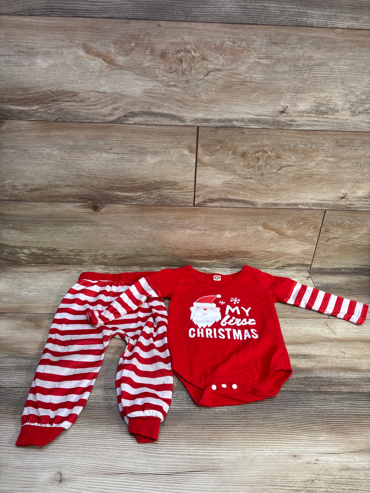 My First Christmas 2pc Bodysuit & Pants Set Red sz 12-18m