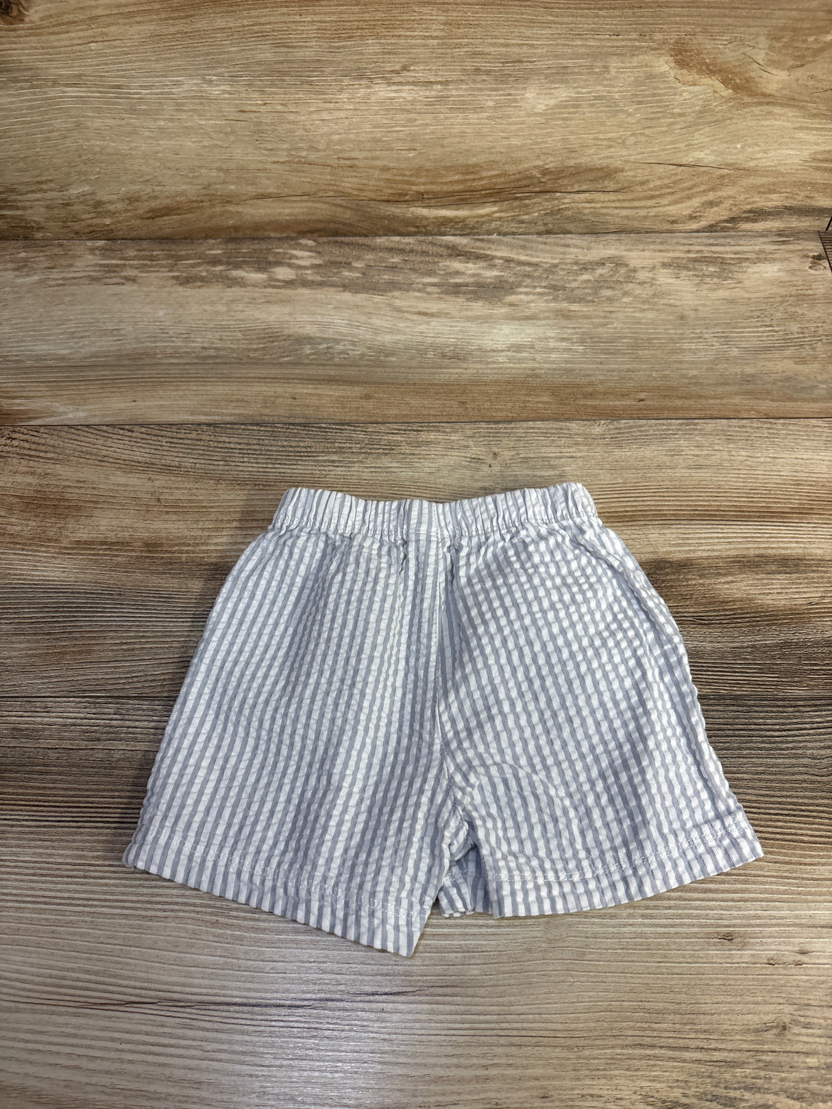 Little Me Striped Seersucker Shorts White sz 12m