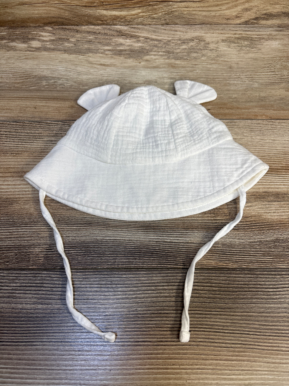 Bucket Hat with Ears White One Size